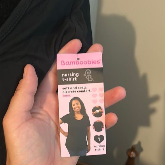 NWT BAMBOO Classic Black Short Sleeve Top  C - Picture 2 of 4